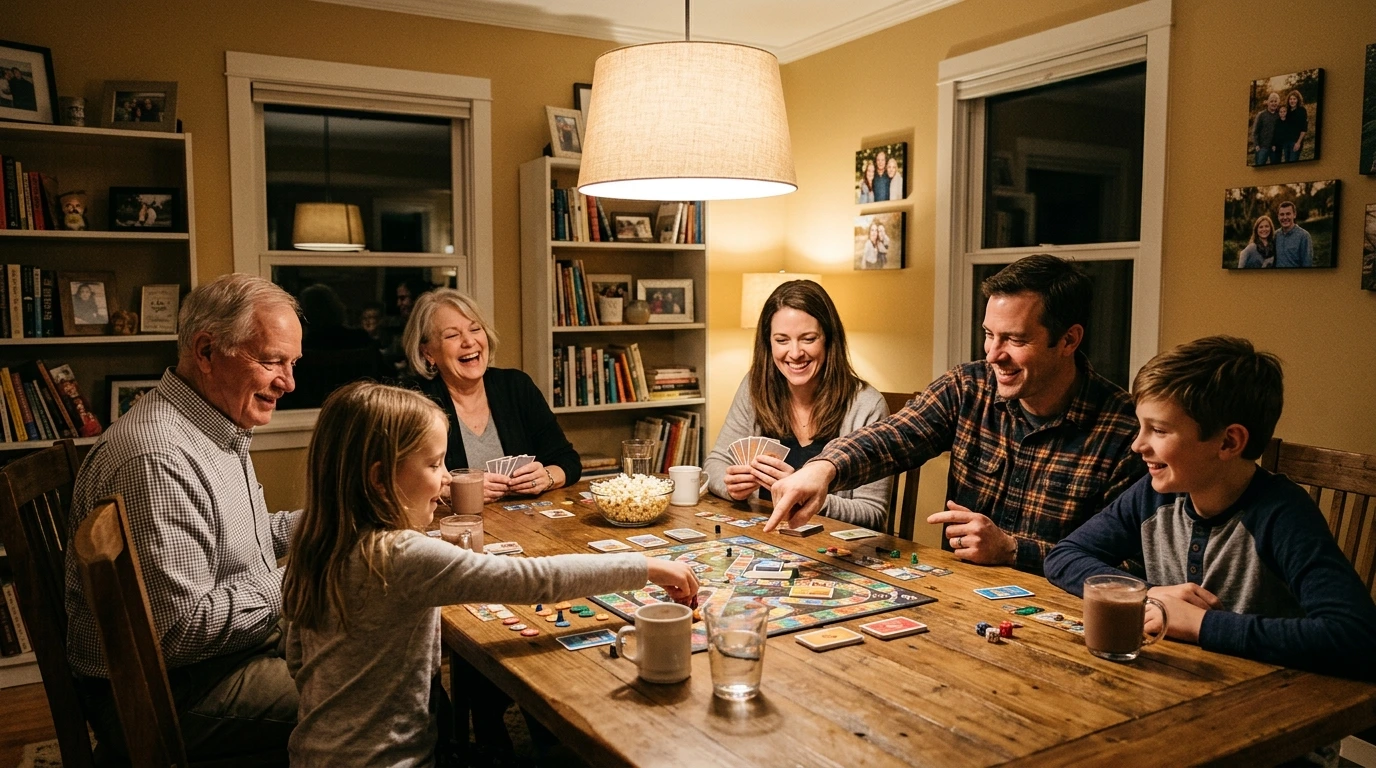 Couple jouant aux jeux de société