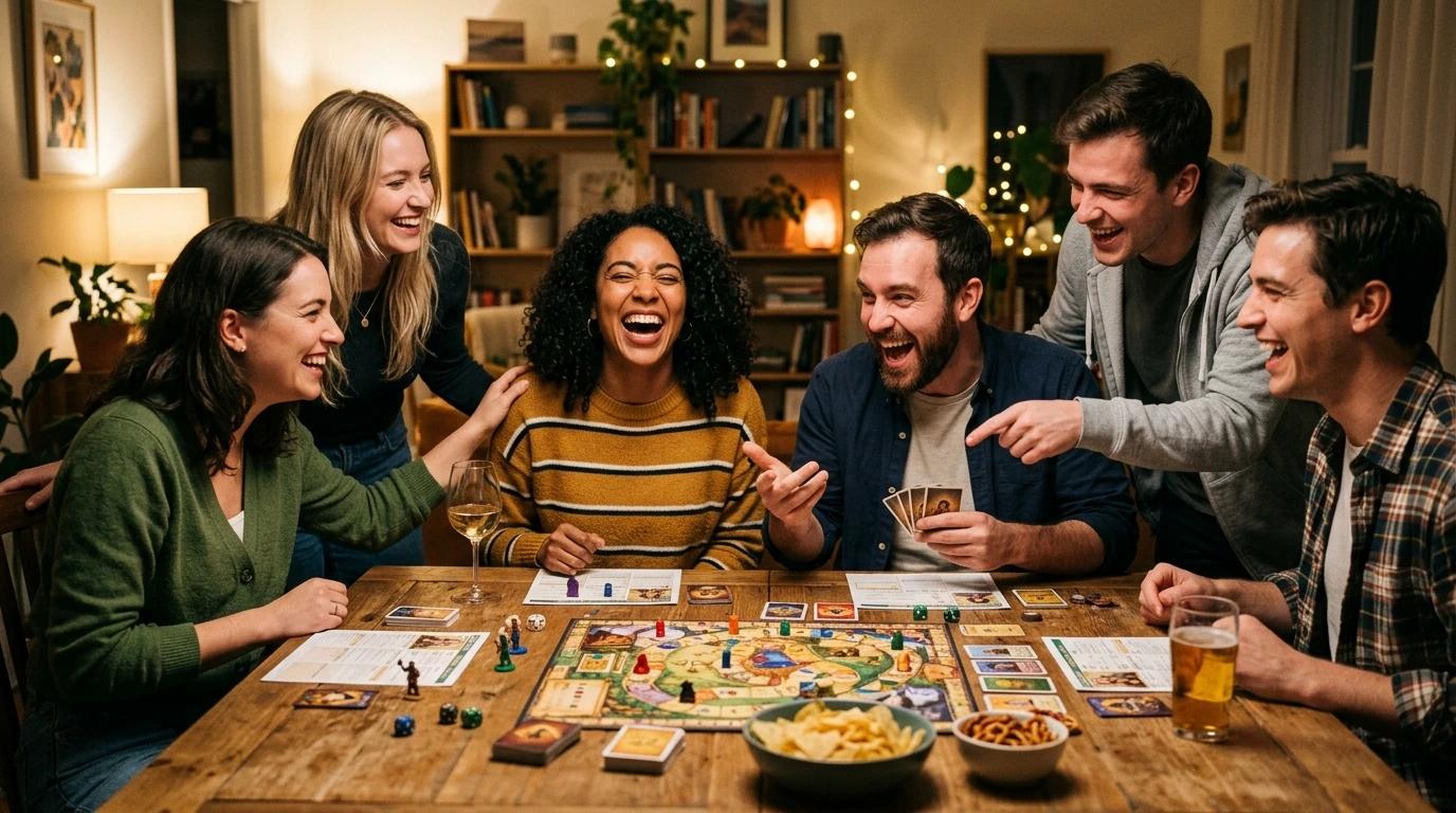 Jeux de société colorés